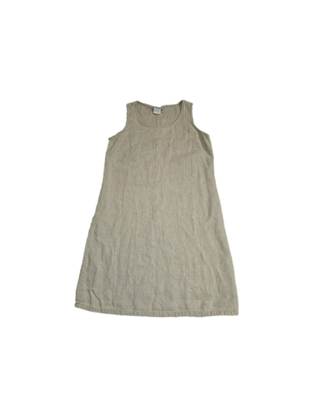Studio Ease 💯 linen Shift Dress Sleeveless Minimal Sz 8 Lagonlook